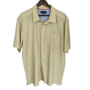 Cova Yellow Checked Short Sleeve Button Up Shirt - XXL